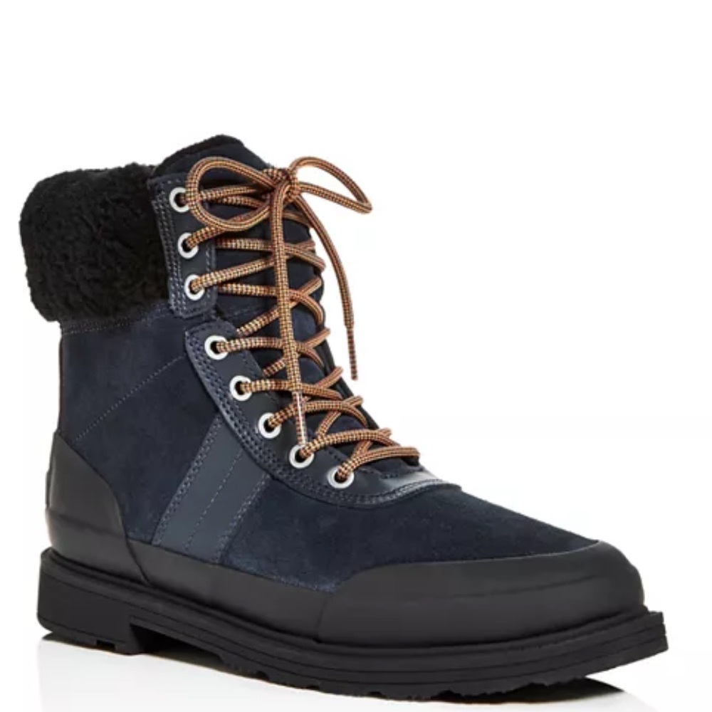 Hunter Commando Suede Shearling Cuff Insulated Co… - image 1